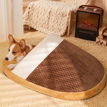 Blue removable cover dog sleeping bag nest bed for medium dogs