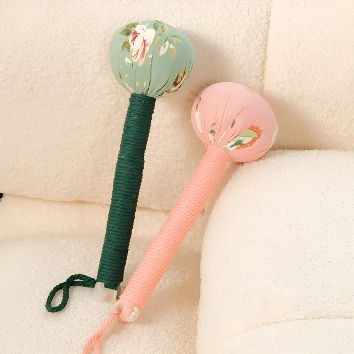 Argy wormwood massage hammer in green colour with 26cm handle for neck and shoulder massage