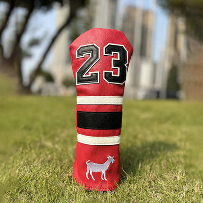 Ram golf club sleeve in red, black, white, or yellow with square putter compartment and PU material