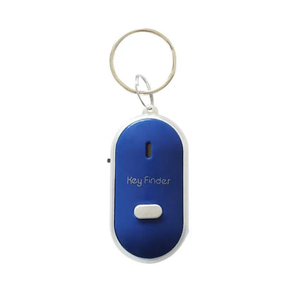 Oval-shaped acrylic key finder pendant in red, blue, white, black, and orange colours with voice control functionality