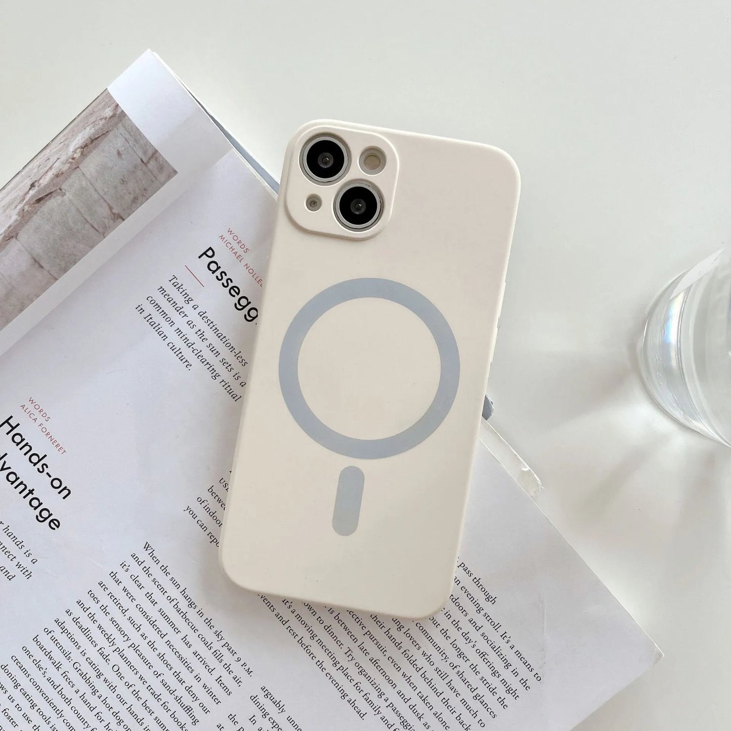 Slim magnetic TPU phone case for iPhone with MagSafe wireless charging compatibility