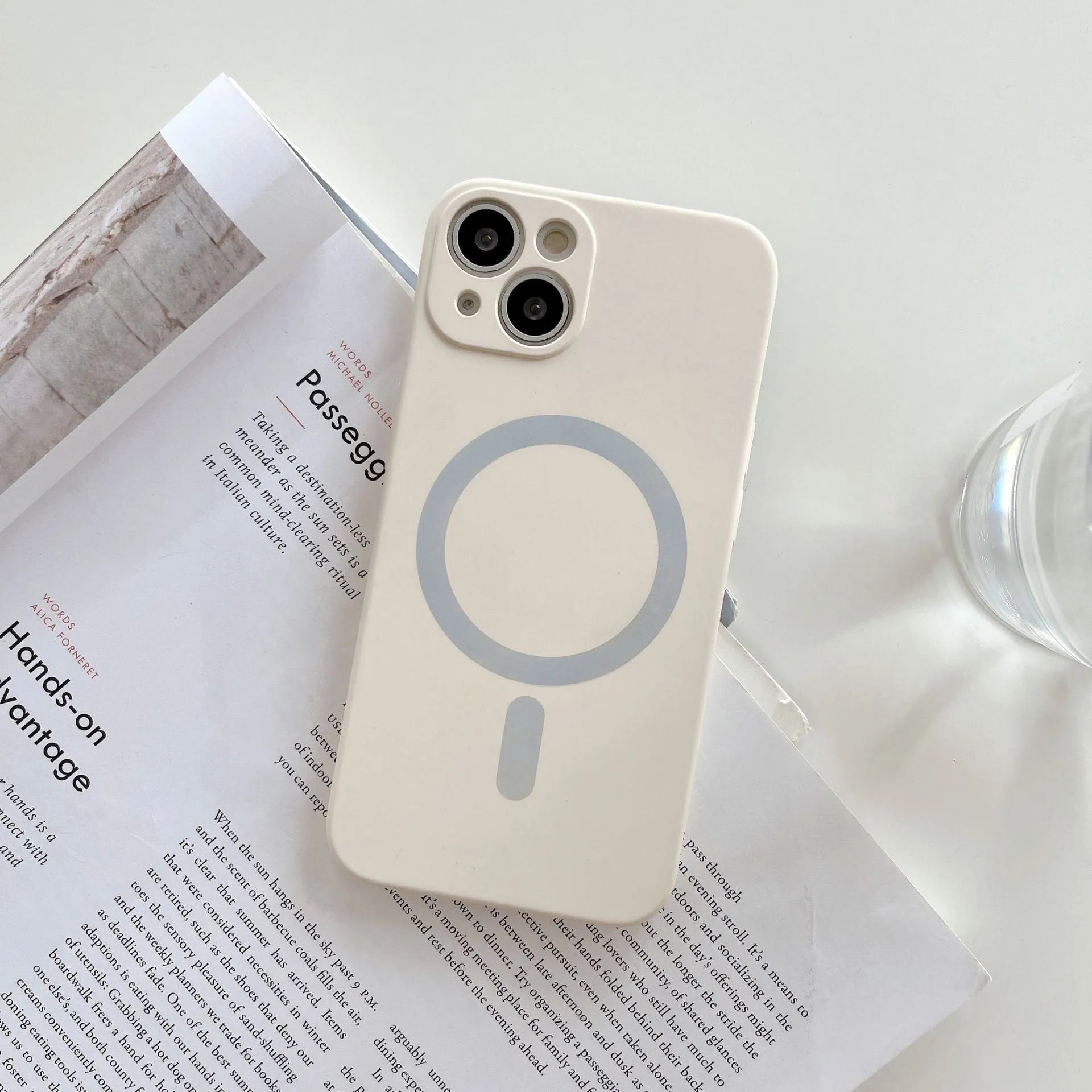 Slim magnetic TPU phone case for iPhone with MagSafe wireless charging compatibility