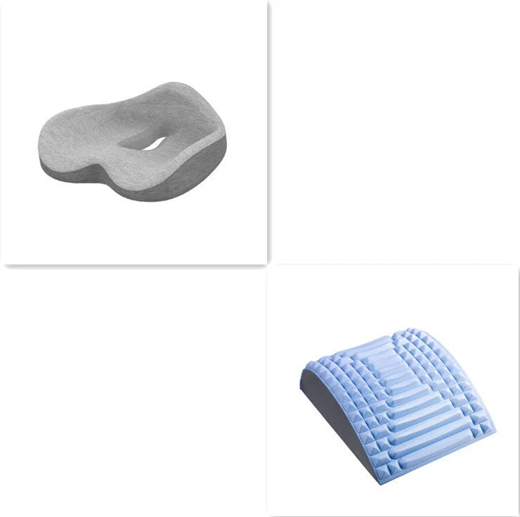 Ergonomic memory foam seat cushion in various colors for office and car use