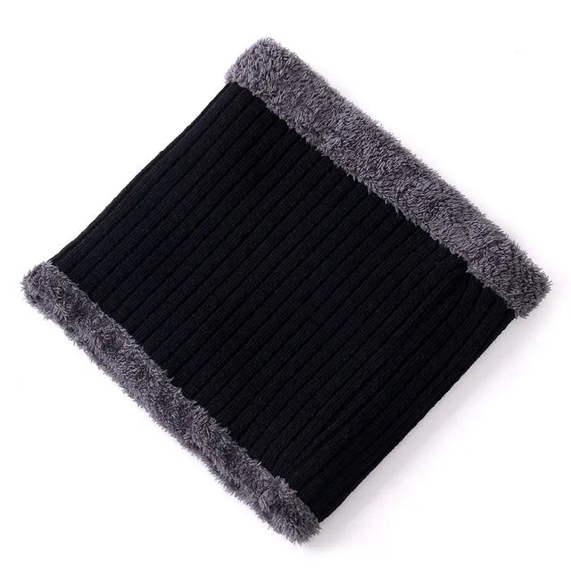 Unisex winter knit letters cap in cotton and coral wool, adult size, shown in black, coffee, dark blue, grey, khaki, and red