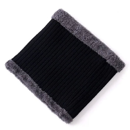 Unisex winter knit letters cap in cotton and coral wool, adult size, shown in black, coffee, dark blue, grey, khaki, and red