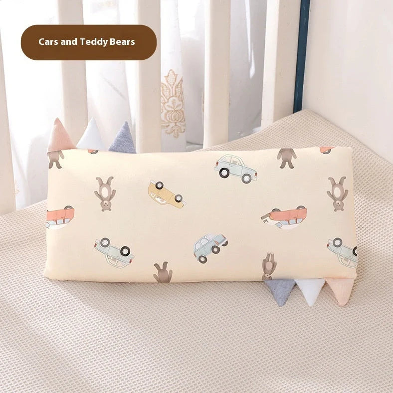 Bamboo fibre children's cartoon pillow with removable cover in three size options