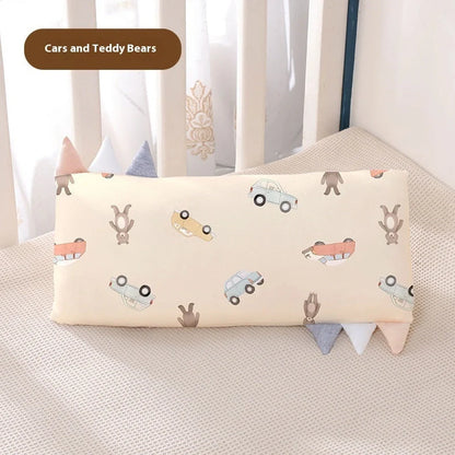Bamboo fibre children's cartoon pillow with removable cover in three size options
