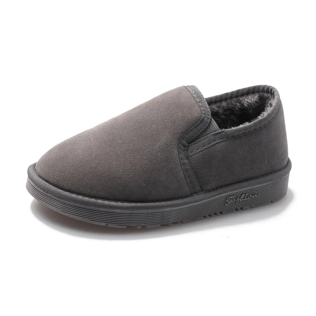 Fleece-lined flat snow boots with round toe design available in five colours with artificial wool lining