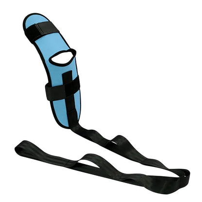 Polyester cotton rehabilitation physiotherapy stretch strap for yoga, available in Black, Blue, and Pink