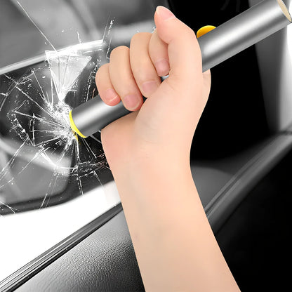 17.2cm dark green car cleaning brush with tyre hook and window breaker tools