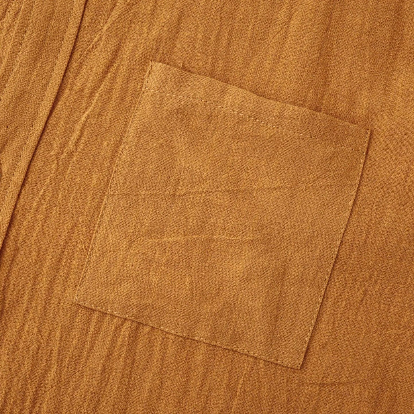 Men's slim fit brown long sleeve shirt made from cotton blend fabric