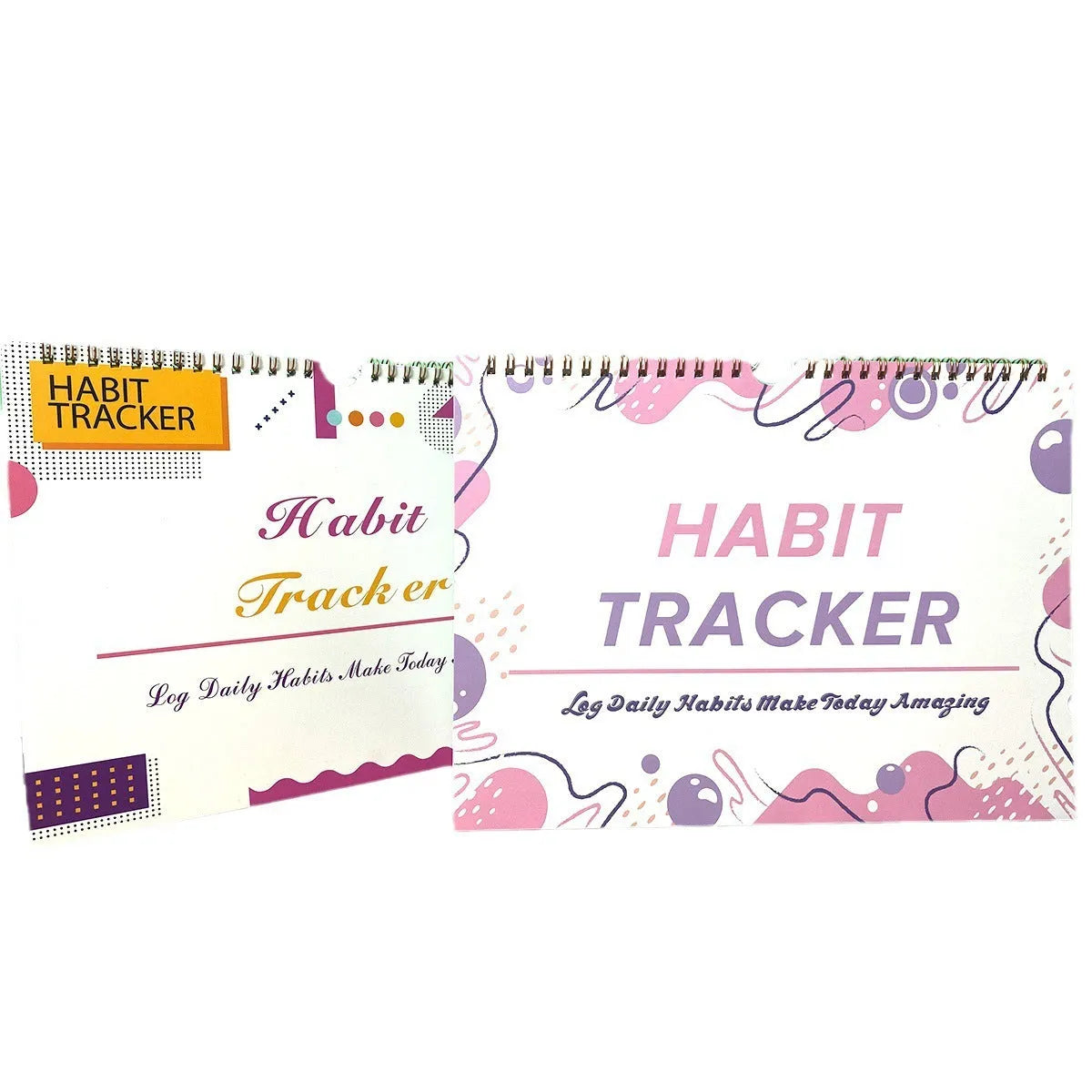 Habit tracking planning book in A4 size with multiple colour options