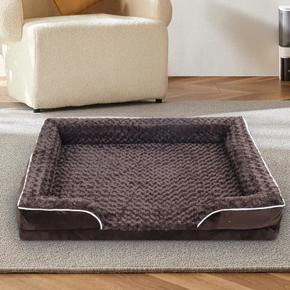 Waterproof washable dog kennel pad in light grey, dark grey, and coffee brown colours
