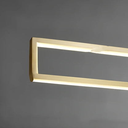 Copper LED chandelier with two-colour lighting for medium rooms