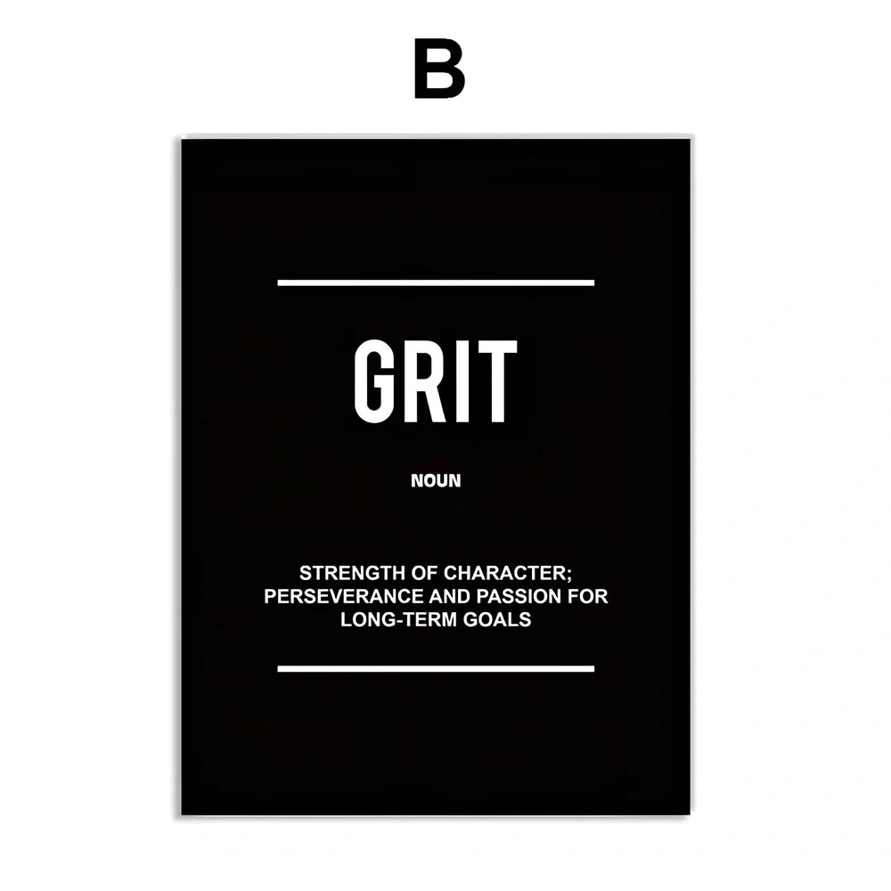 Frameless canvas wall art with inspirational quotes in various sizes from 15cm to 90cm