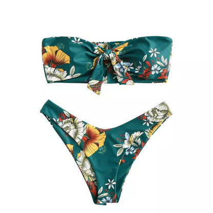 Women's printed bikini swimsuit with high elasticity in vibrant colors