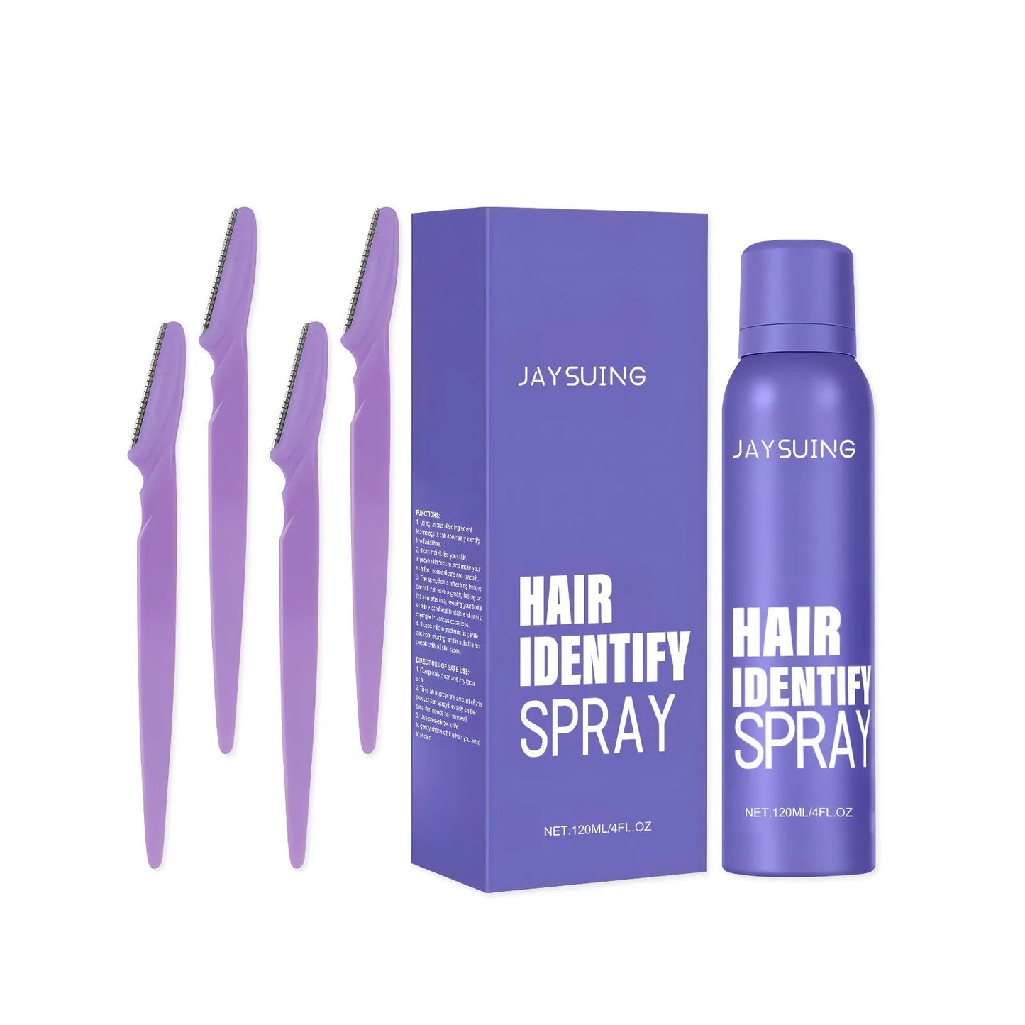 120ml bottle of portable non irritating hair removal spray with plant extracts