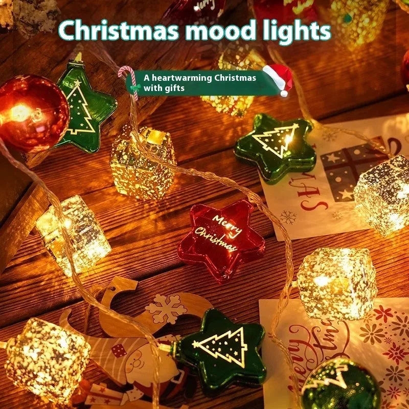 XINGX Pendant Electroplating Ball Coloured Lights String Christmas Tree Decoration in Heart Shape, 5cm Size with IP42 Protection Rating and 60000H Life for Indoor Festive Ambience