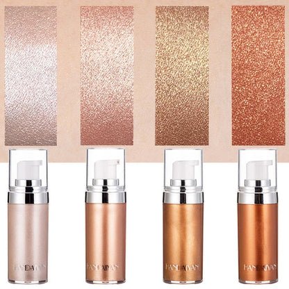 Liquid highlighter makeup bottle with 20ml capacity for face and body application
