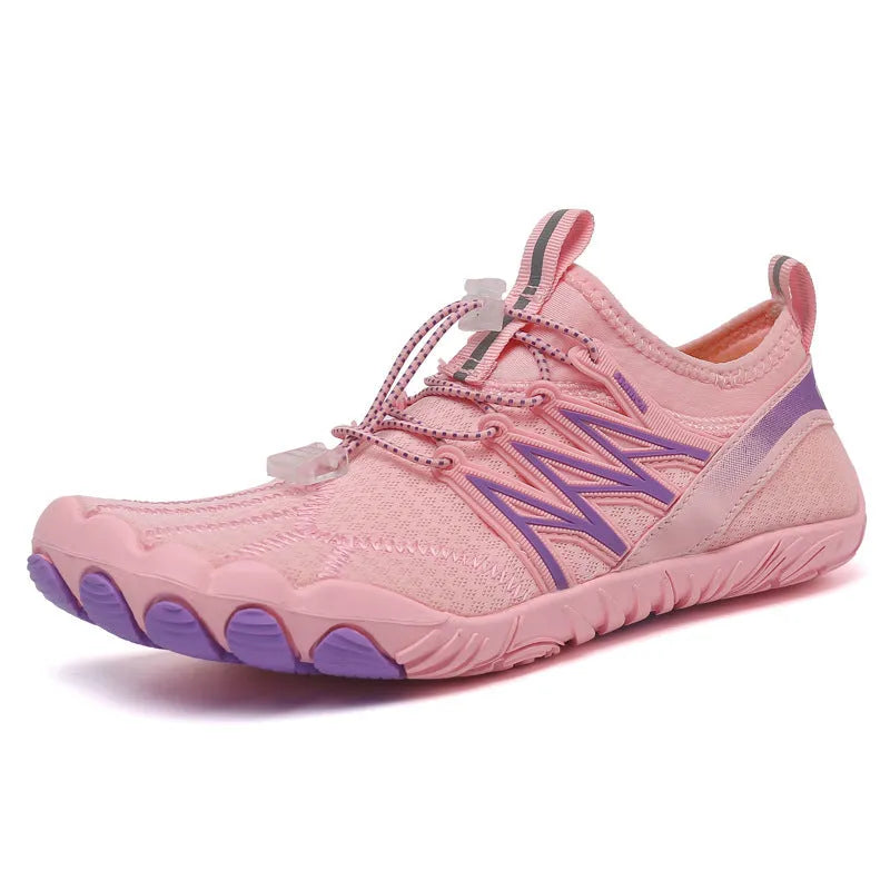 Indoor fitness training shoes with non-slip rubber soles and mesh lining in multiple colour options