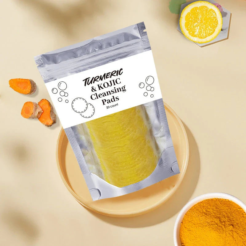 Luxurious Turmeric Cleansing Pads for Deep Pore Purification and Radiant Skin