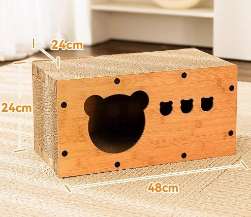 Durable sisal scratch mat with crumb-resistant surface for cats