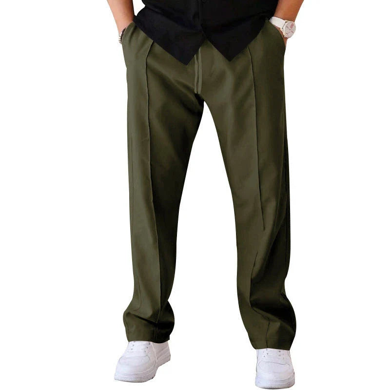 Relaxed fit drawstring waist sports pants for men in various colors and sizes
