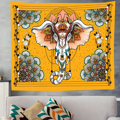 Digital printing wall tapestry in brushed finish showing colour option SM-XY327 at 150x130cm dimensions