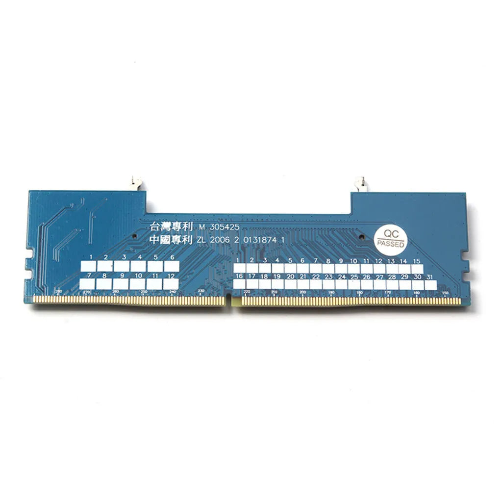 DDR4 laptop to desktop memory adapter interface card on anti-static bag.