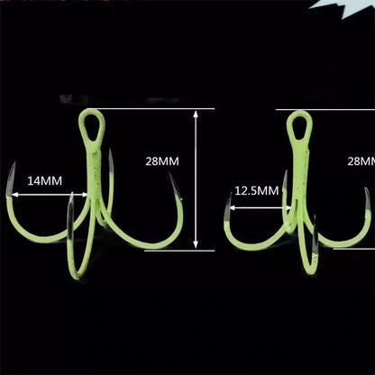 Luminous Octopus Four Hooks Without Barb Hooks for night fishing with bait included