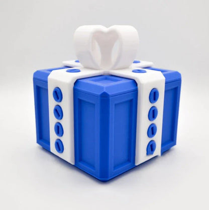Playful 3D Prank Gift Box in various color combinations - a unique and quirky novelty item for any occasion