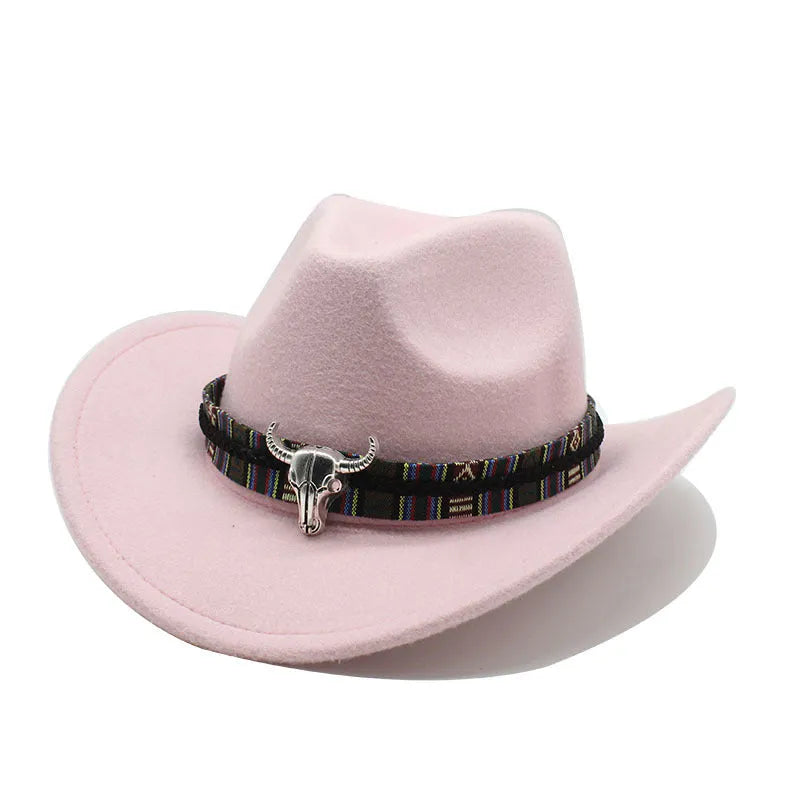 Western cowboy hat with bell crown design in polyester fabric, adjustable 56-58cm fit, shown in army green colour