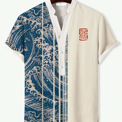 Men's 3D digital animal print short sleeve T-shirt on a hanger, available in multiple colours and sizes up to 5XL.