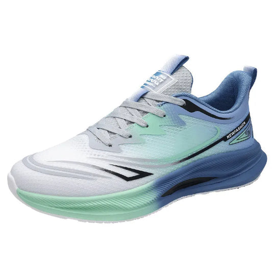 Men's casual summer shoes in black with mesh upper and rubber sole, low-top design