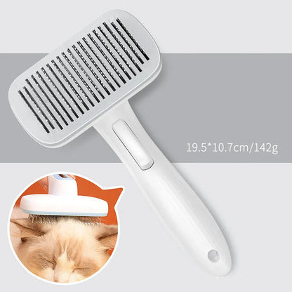 Automatic pet hair removal comb for dogs and cats with one-click needle technology