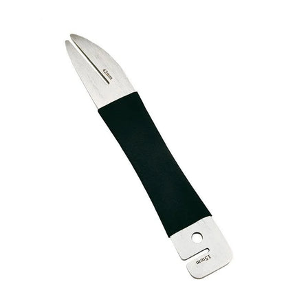 Stainless steel and plastic disc brake correction wrench, 170 x 21 x 5mm, for bicycle rotor alignment