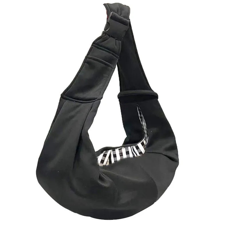 Soft brown adjustable shoulder strap dog carrier bag for small pets