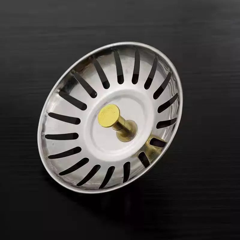 Stainless steel kitchen sink turnbuckle with alloy filter screen for secure plumbing