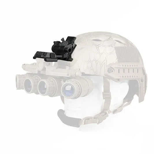 Metal alloy G24 night vision helmet mount bracket with breakaway base in Dark Earth finish