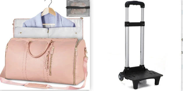 Spacious Travel Duffel Bag - Versatile Women's Handbag with Folding Suit Compartment in Multiple Color Options