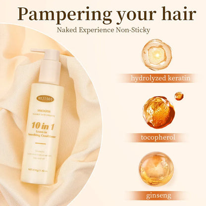 Wash-free Soft 10-in-1 Hair Conditioner 210g bottle for frizzy hair moisturising without rinsing