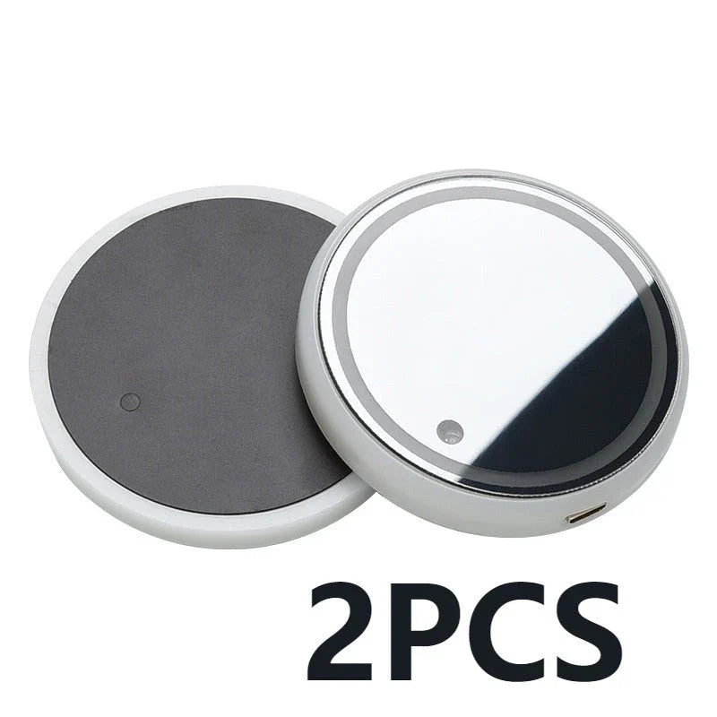 Colorful LED cup holder coaster with 7 color lighting options, solar and USB charging capabilities, and non-slip design for secure drinks in your car