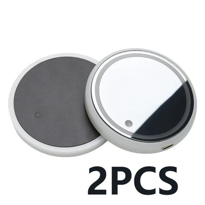 Colorful LED cup holder coaster with 7 color lighting options, solar and USB charging capabilities, and non-slip design for secure drinks in your car