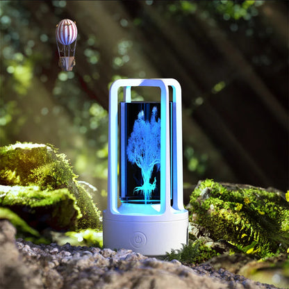 Stylish 2-in-1 Acrylic Lamp and Bluetooth Speaker with Touch Controls and Versatile Designs