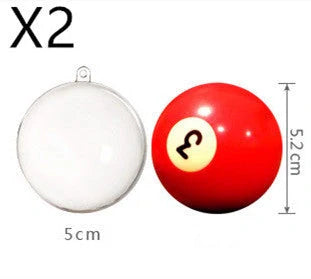 Transparent plastic decorative hanging balls in various sizes and designs