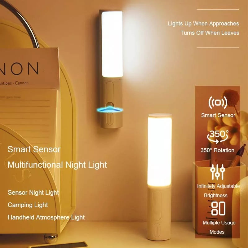 Smart Motion Sensor LED Night Light with adjustable brightness and color temperatures