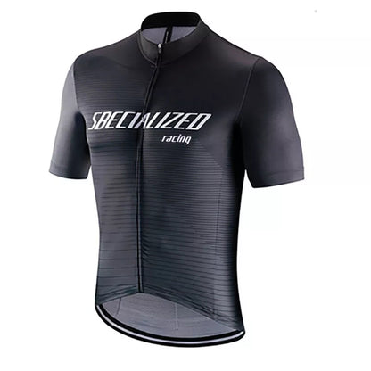 Men's summer mountain bike jersey suit with gel breathing pad in various colors