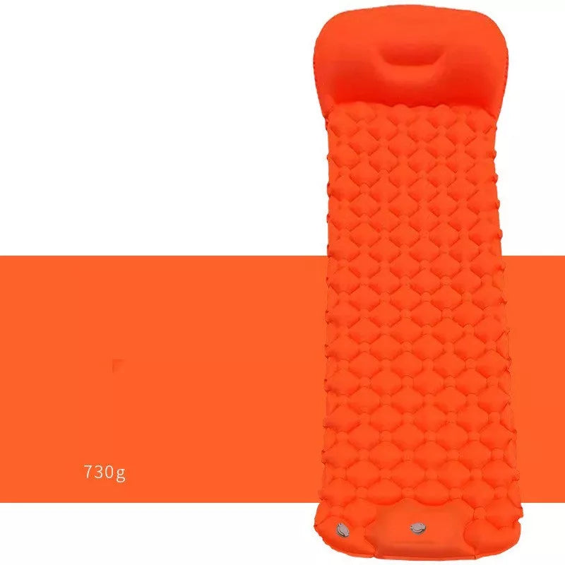 Automatic inflatable camping mat in various colors, compact and lightweight for outdoor adventures
