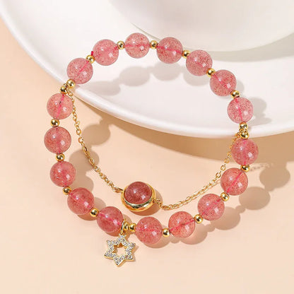 Green natural crystal jade bracelet with Chinese design for women, handmade fresh style