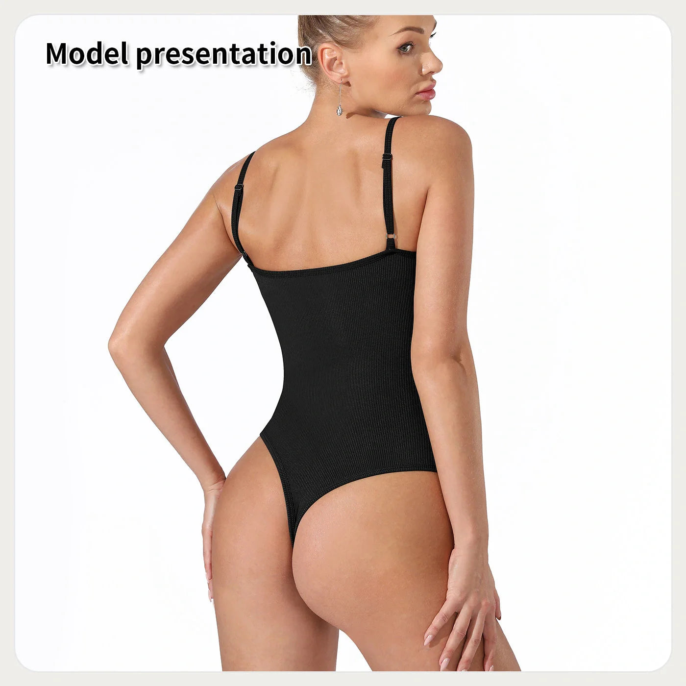 Chic and Comfortable Women's Bodysuit in Versatile Solid Colors: Black and Coffee